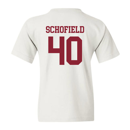 UMass - NCAA Football : Dominic Schofield - Uniform White Shersey Youth T-Shirt