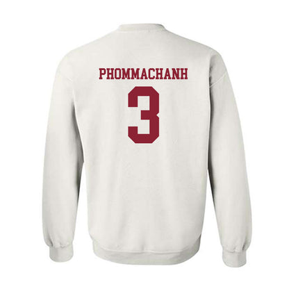 UMass - NCAA Football : Taisun Phommachanh - Uniform White Shersey Sweatshirt