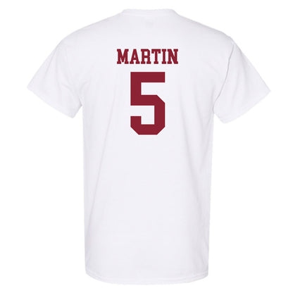 UMass - NCAA Football : Tyler Martin - Uniform White Shersey Short Sleeve T-Shirt