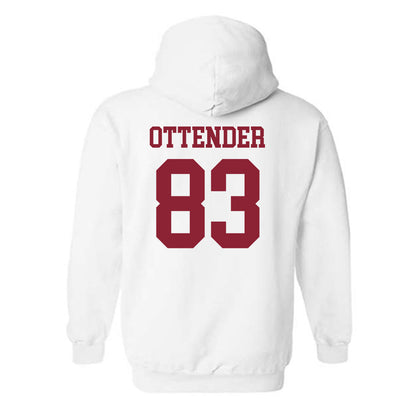 UMass - NCAA Football : Eric Ottender - Uniform White Hooded Sweatshirt