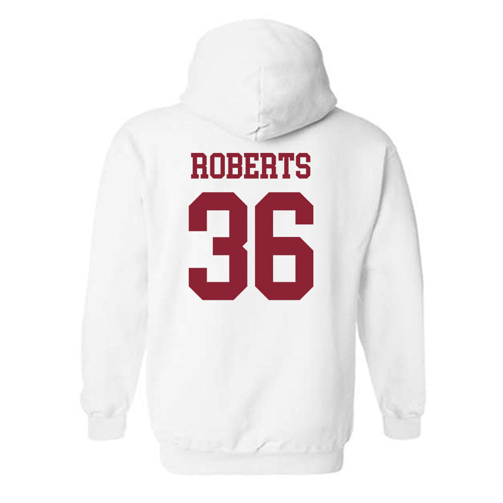 UMass - NCAA Football : Jyree Roberts - Uniform White Shersey Hooded Sweatshirt