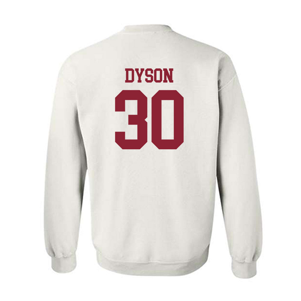 UMass - NCAA Football : Donovan Dyson - Uniform White Shersey Sweatshirt