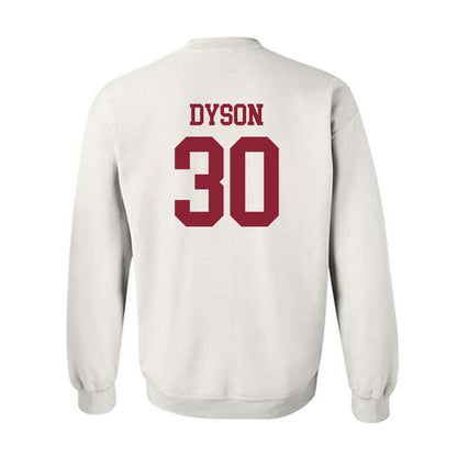 UMass - NCAA Football : Donovan Dyson - Uniform White Shersey Sweatshirt