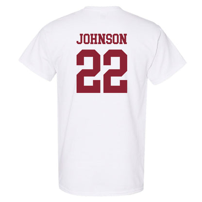 UMass - NCAA Football : Gerrell Johnson - Uniform White Shersey Short Sleeve T-Shirt