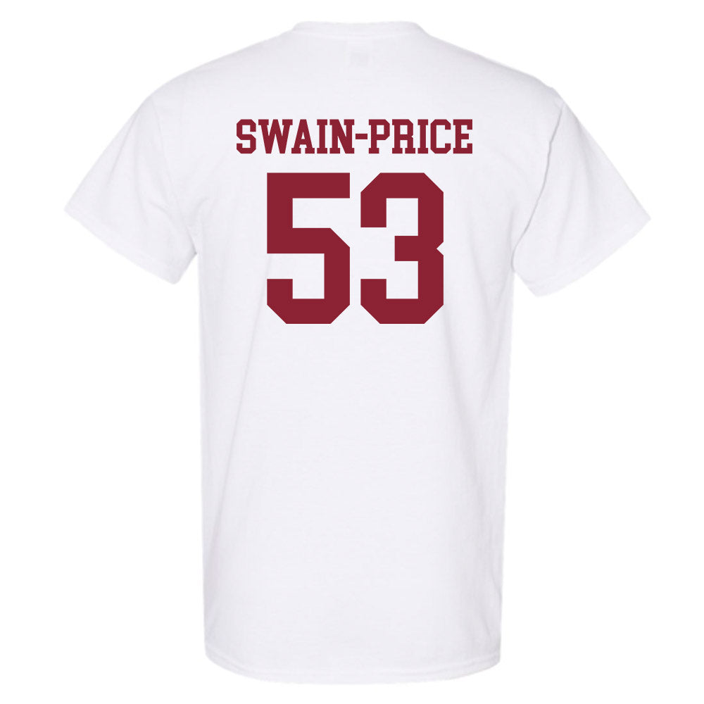 UMass - NCAA Football : Sahnai Swain-Price - Uniform White Shersey Short Sleeve T-Shirt