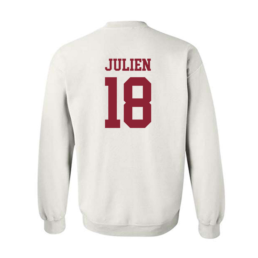 UMass - NCAA Football : Louce Julien - Uniform White Shersey Sweatshirt