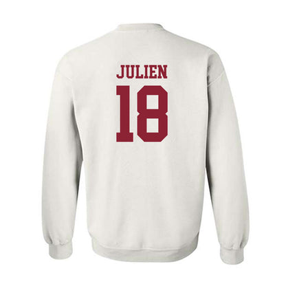 UMass - NCAA Football : Louce Julien - Uniform White Shersey Sweatshirt