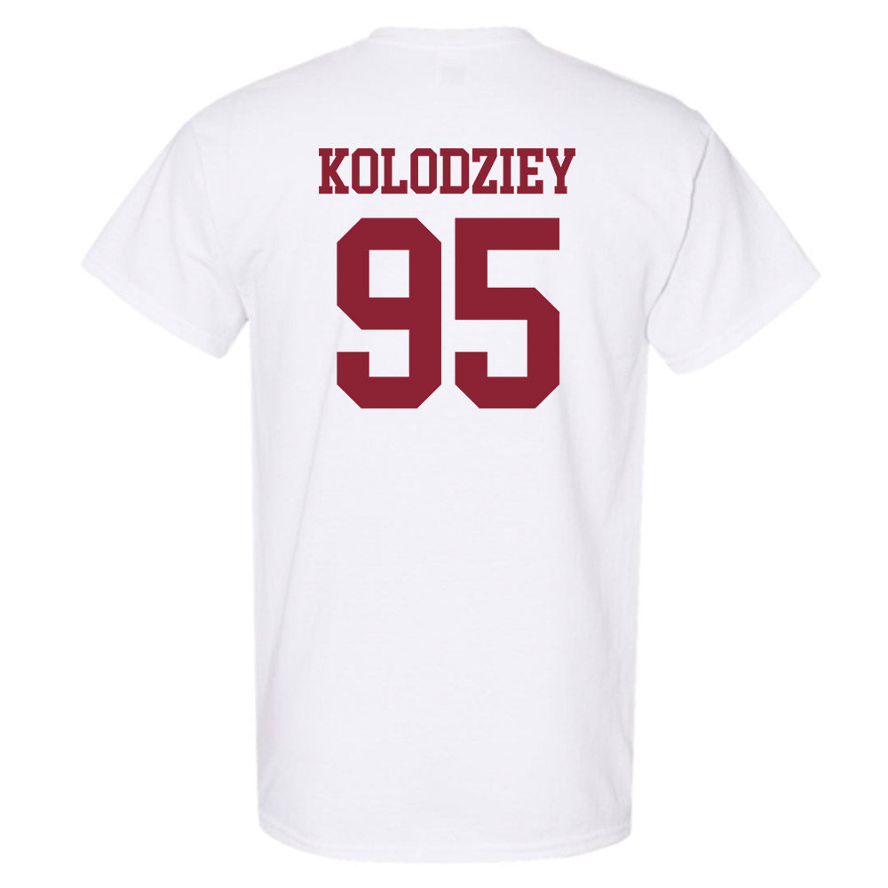 UMass - NCAA Football : CJ Kolodziey - Uniform White Shersey Short Sleeve T-Shirt