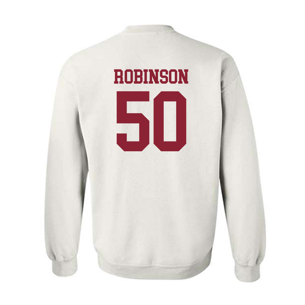 UMass - NCAA Football : Aquan Robinson - Uniform White Shersey Sweatshirt