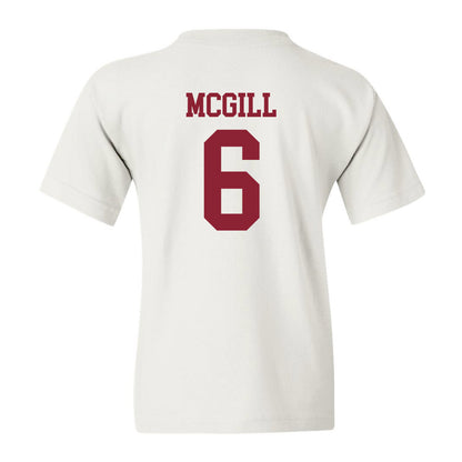 UMass - NCAA Football : Jeremiah McGill - Uniform White Shersey Youth T-Shirt
