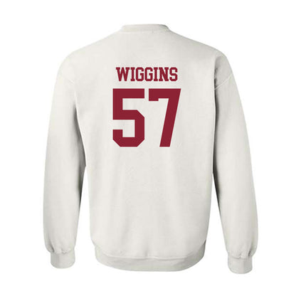 UMass - NCAA Football : Jaden Wiggins - Uniform White Shersey Sweatshirt