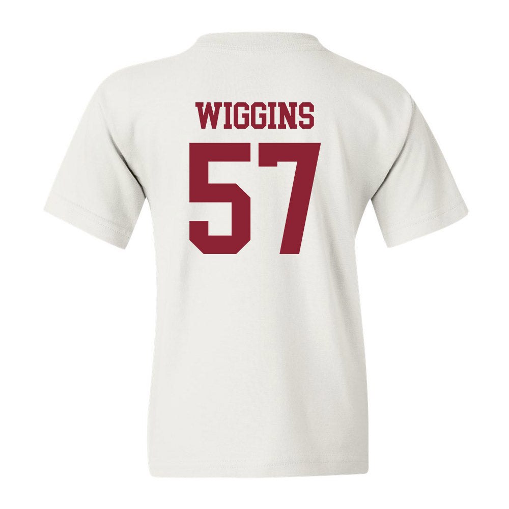 UMass - NCAA Football : Jaden Wiggins - Uniform White Shersey Youth T-Shirt