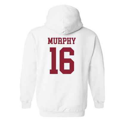 UMass - NCAA Football : Jaylen Murphy - Uniform White Shersey Hooded Sweatshirt