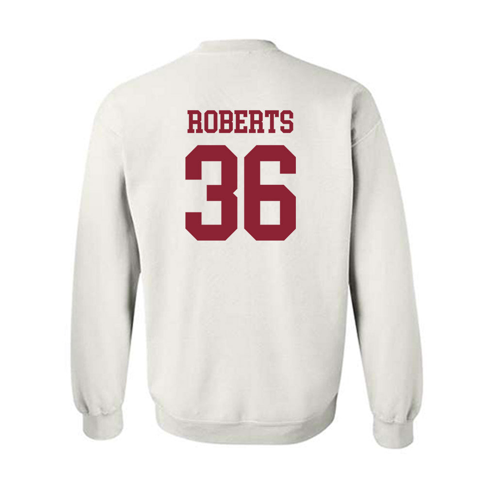 UMass - NCAA Football : Jyree Roberts - Uniform White Shersey Sweatshirt