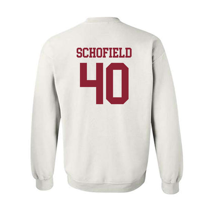 UMass - NCAA Football : Dominic Schofield - Uniform White Shersey Sweatshirt