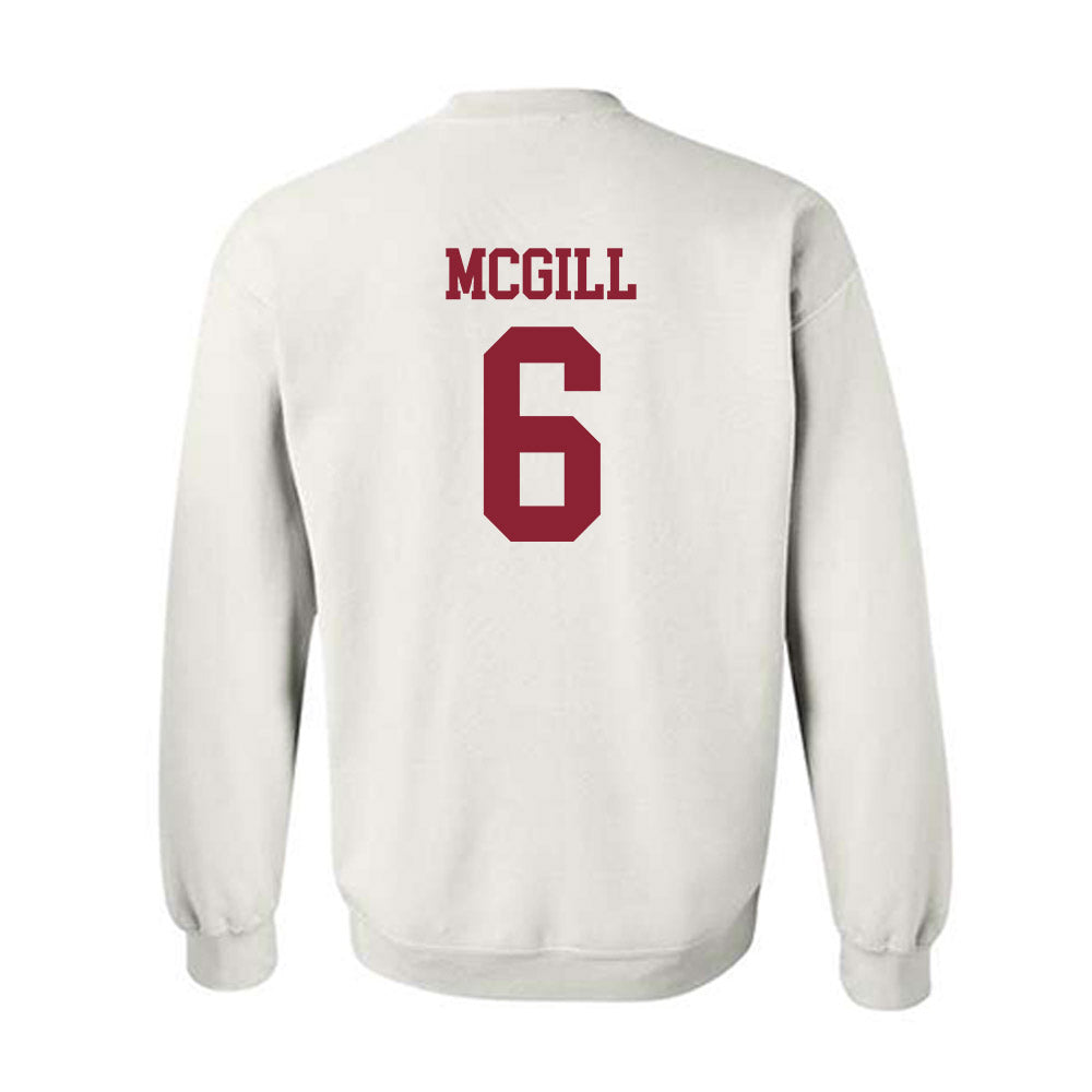 UMass - NCAA Football : Jeremiah McGill - Uniform White Shersey Sweatshirt