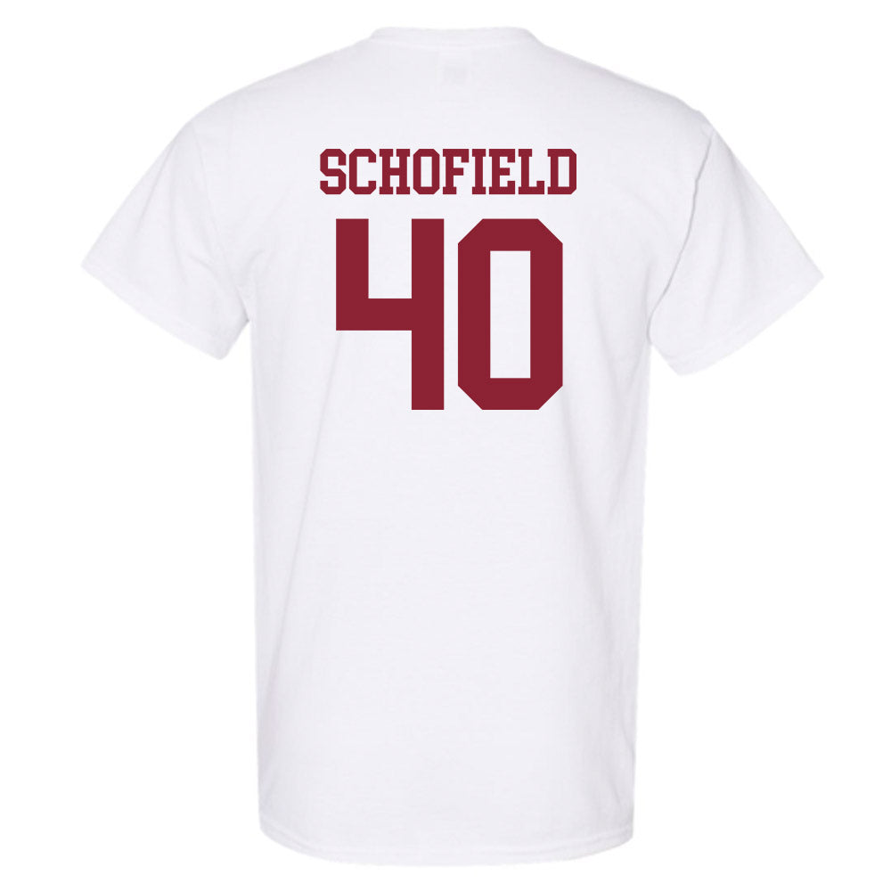 UMass - NCAA Football : Dominic Schofield - Uniform White Shersey Short Sleeve T-Shirt