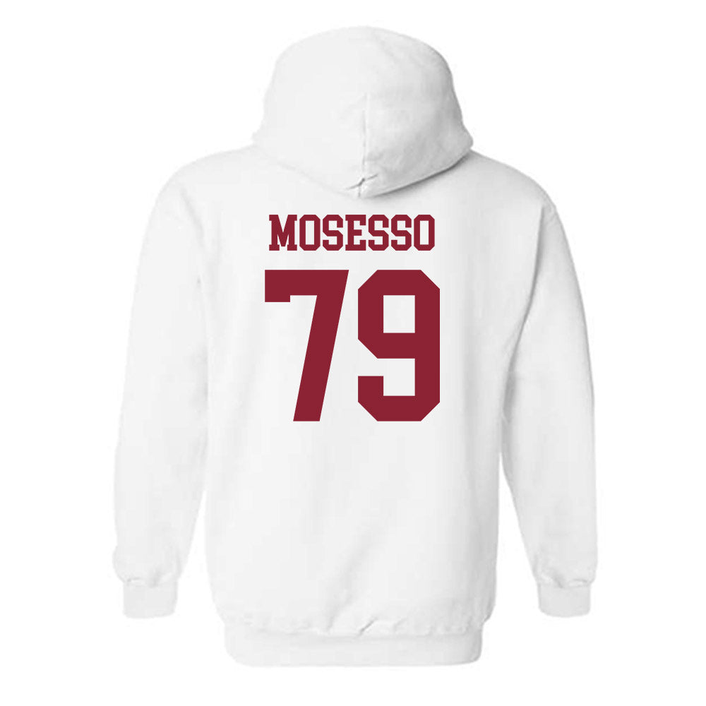 UMass - NCAA Football : Ryan Mosesso - Uniform White Shersey Hooded Sweatshirt