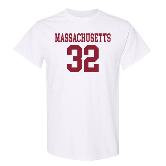 UMass - NCAA Football : Jackson Paradis - Uniform White Shersey Short Sleeve T-Shirt