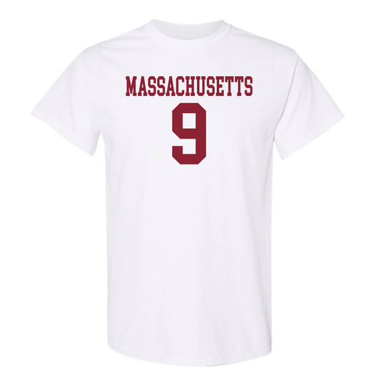 UMass - NCAA Football : Myles Turner - Uniform White Shersey Short Sleeve T-Shirt