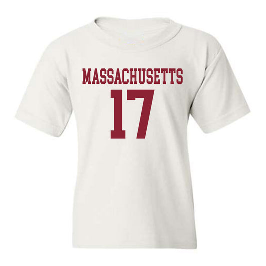 UMass - NCAA Football : Christian LeBrun - Uniform White Shersey Youth T-Shirt