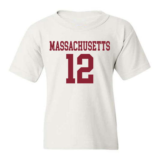 UMass - NCAA Football : Isaiah Rutherford - Uniform White Shersey Youth T-Shirt