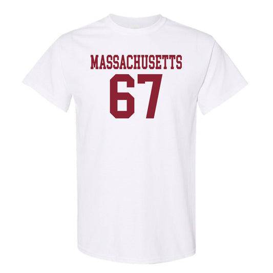 UMass - NCAA Football : Cole Erickson - Uniform White Shersey Short Sleeve T-Shirt