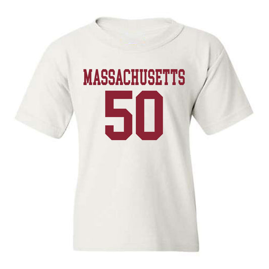 UMass - NCAA Football : Aquan Robinson - Uniform White Shersey Youth T-Shirt