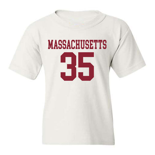 UMass - NCAA Football : Dymeir Still - Uniform White Shersey Youth T-Shirt