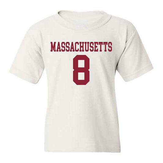 UMass - NCAA Football : Anthony Simpson - Uniform White Shersey Youth T-Shirt