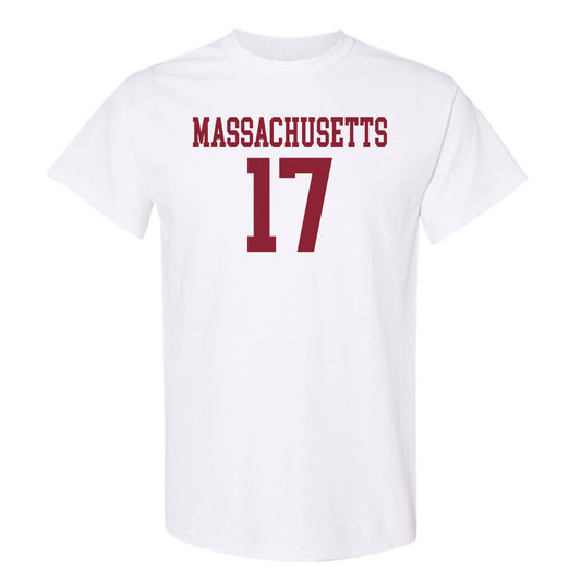 UMass - NCAA Football : Christian LeBrun - Uniform White Shersey Short Sleeve T-Shirt