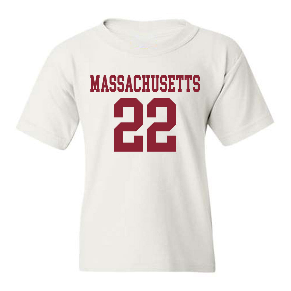 UMass - NCAA Football : Gerrell Johnson - Uniform White Shersey Youth T-Shirt