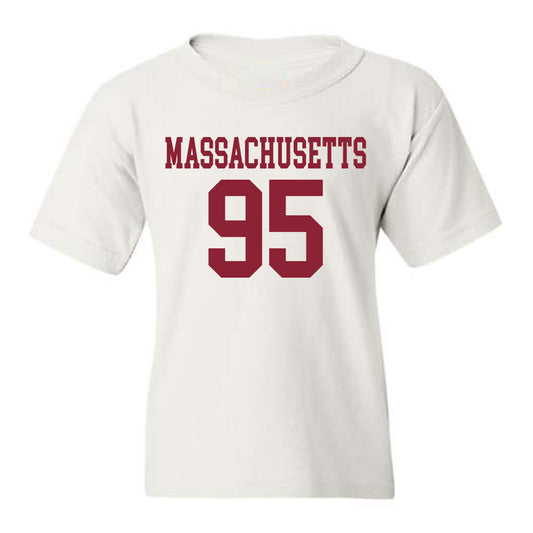 UMass - NCAA Football : CJ Kolodziey - Uniform White Shersey Youth T-Shirt