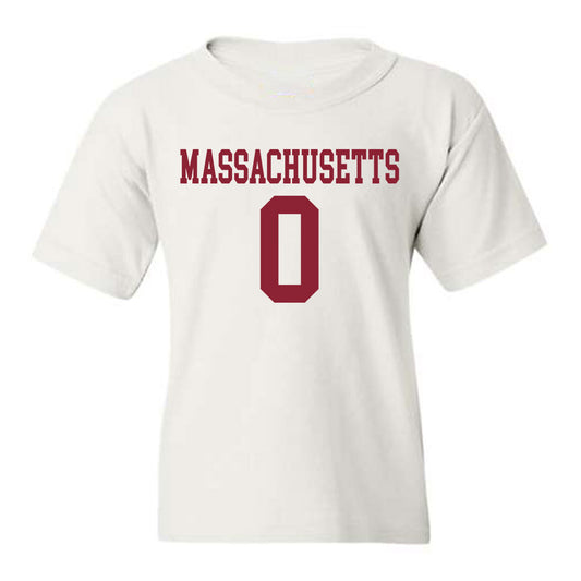 UMass - NCAA Football : Jacquon Gibson - Uniform White Shersey Youth T-Shirt
