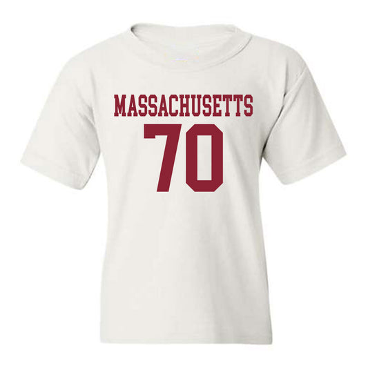 UMass - NCAA Football : Brandon MacKinnon - Uniform White Shersey Youth T-Shirt