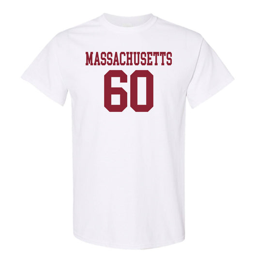 UMass - NCAA Football : Josh Atwood - Uniform White Shersey Short Sleeve T-Shirt