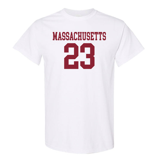 UMass - NCAA Football : Jalen Stewart - Uniform White Shersey Short Sleeve T-Shirt
