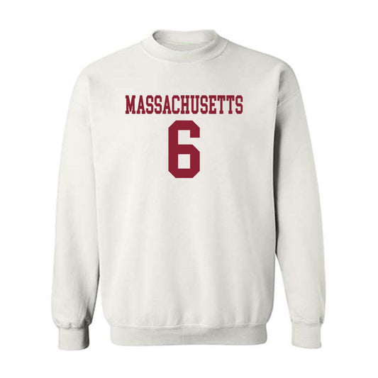 UMass - NCAA Football : Jeremiah McGill - Uniform White Shersey Sweatshirt