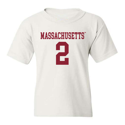 UMass - NCAA Football : Tyler Rudolph - Uniform White Shersey Youth T-Shirt