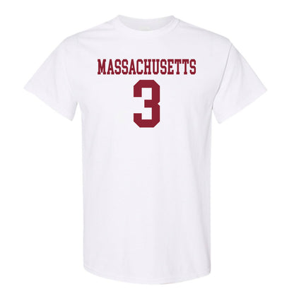 UMass - NCAA Football : Taisun Phommachanh - Uniform White Shersey Short Sleeve T-Shirt