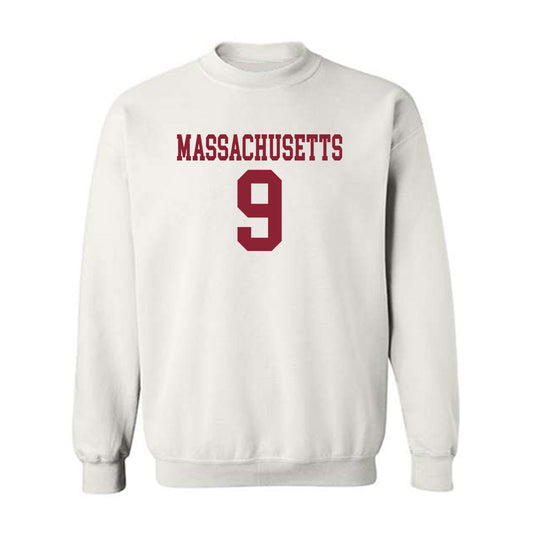 UMass - NCAA Football : Myles Turner - Uniform White Shersey Sweatshirt