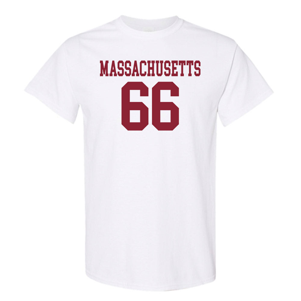 UMass - NCAA Football : Wyatt Terlaak - Uniform White Shersey Short Sleeve T-Shirt