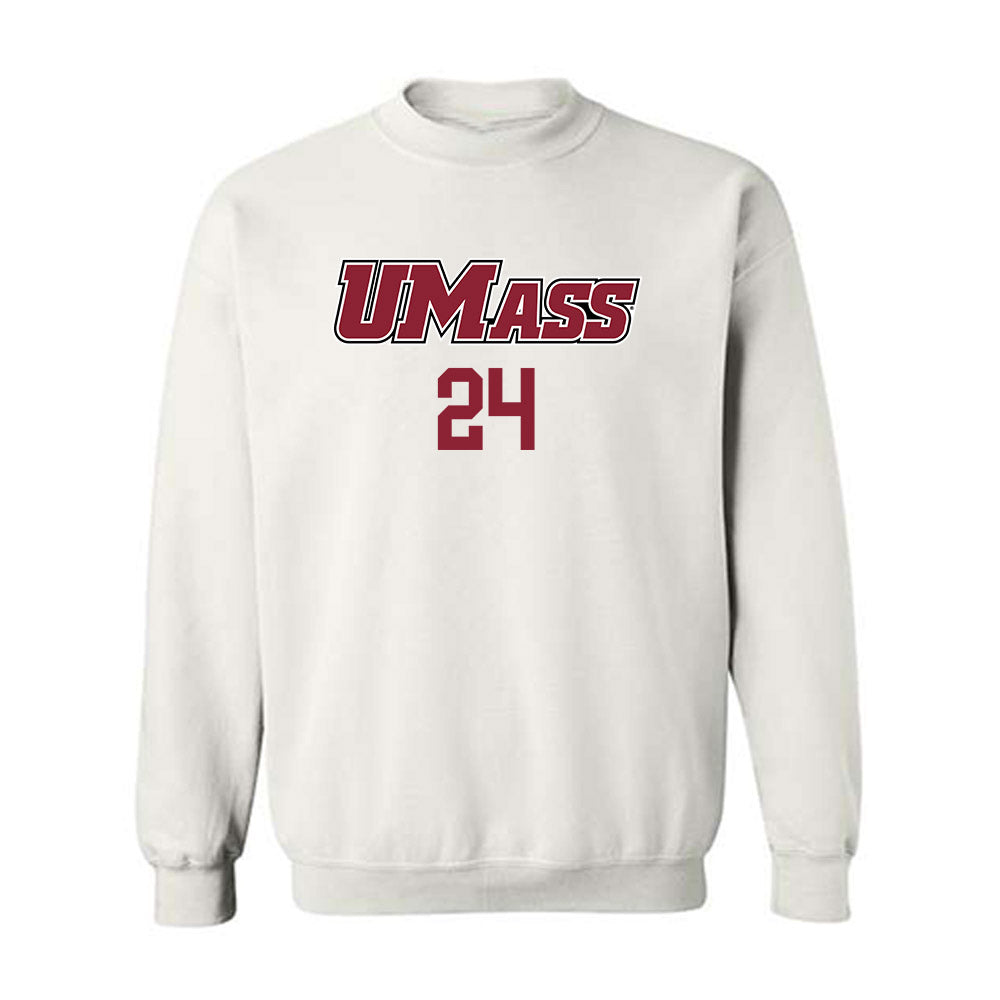 UMass - NCAA Baseball : Matt Travisano - Crewneck Sweatshirt Replica Shersey