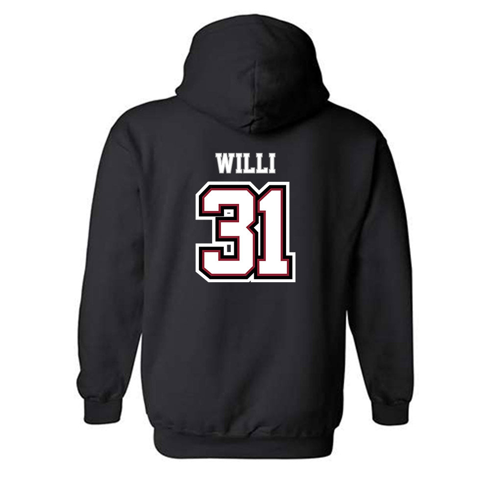 UMass - NCAA Baseball : Marc Willi - Hooded Sweatshirt Replica Shersey