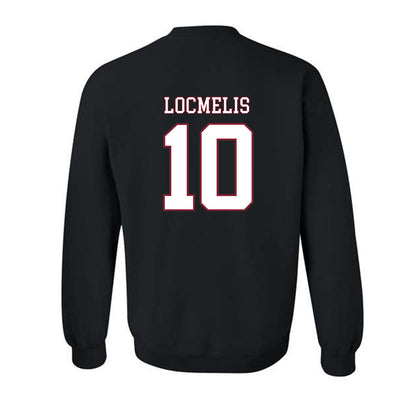 UMass - NCAA Men's Ice Hockey : Dans Locmelis - Crewneck Sweatshirt Replica Shersey