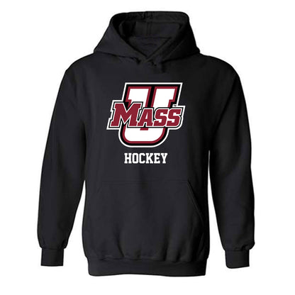 UMass - NCAA Men's Ice Hockey : Dans Locmelis - Hooded Sweatshirt Replica Shersey