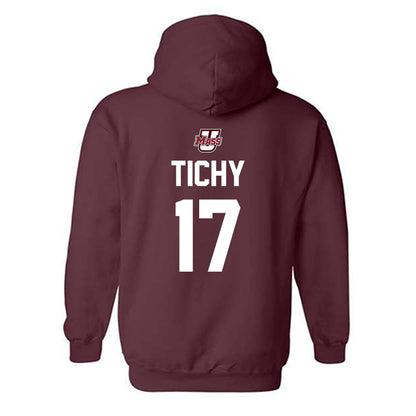 UMass - NCAA Baseball : Nolan Tichy - Hooded Sweatshirt Sports Shersey