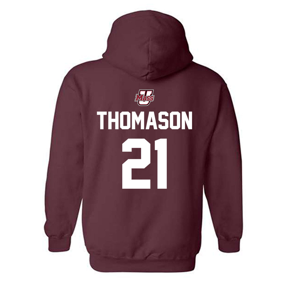 UMass - NCAA Baseball : Ben Thomason - Hooded Sweatshirt Sports Shersey