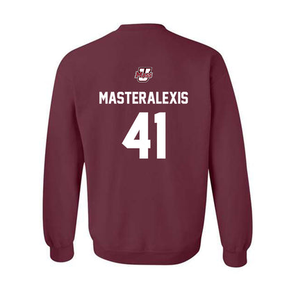 UMass - NCAA Baseball : Justin Masteralexis - Crewneck Sweatshirt Sports Shersey