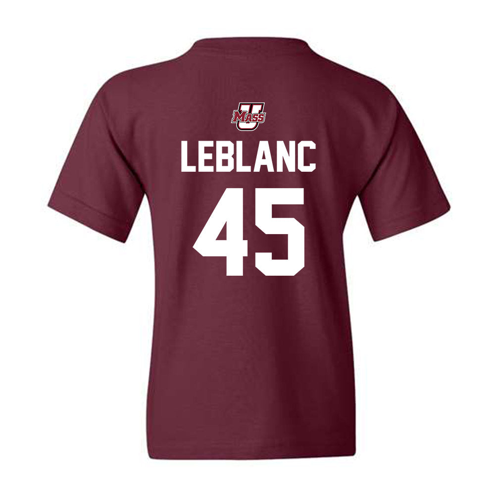 UMass - NCAA Baseball : Maxwell LeBlanc - Youth T-Shirt Sports Shersey